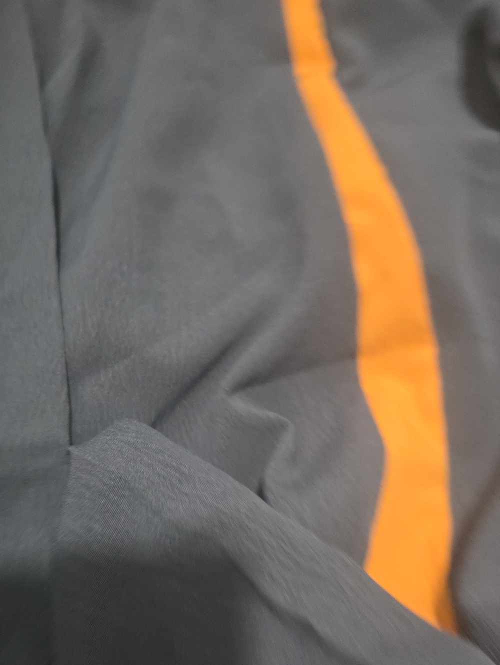 Daphne Sleeveless Charcoal Gray & Orange Trim Wide-Leg Pants Suit - Picture 4 of 4